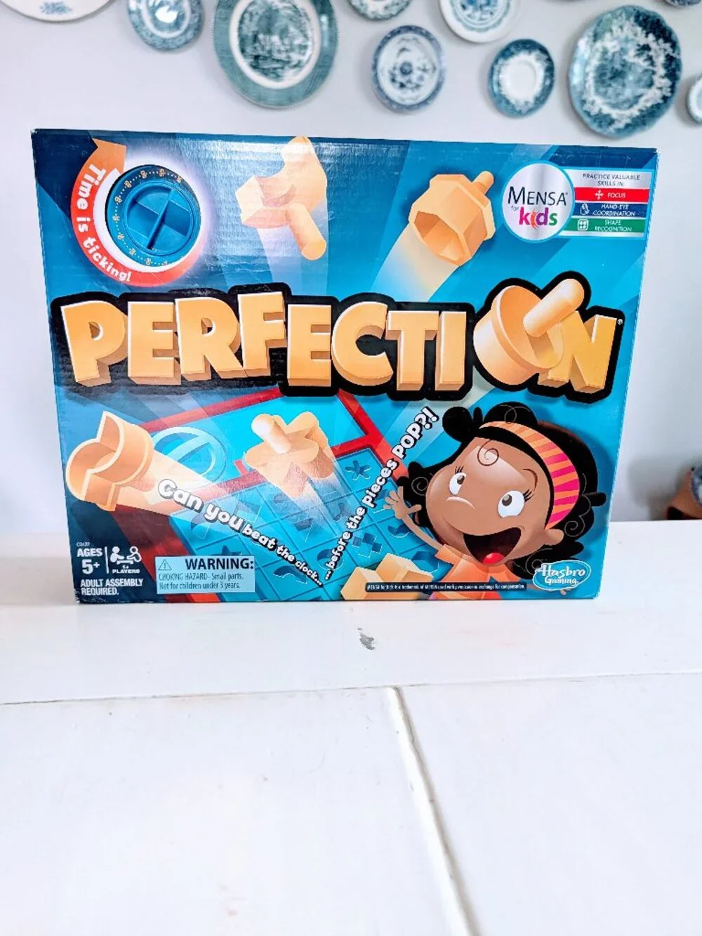Milton Bradley Hasbro Perfection Game 2006 Mensa for Kids Tested Works Complete